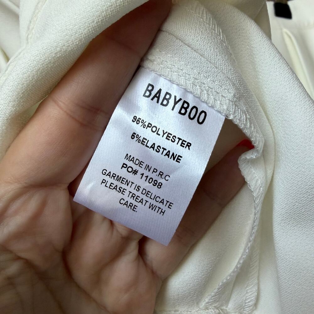 Babyboo Gretchen Ivory Pleated Mini Skirt NWT Size XL - Picture 6 of 6